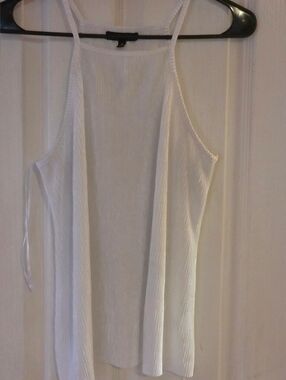 Shift  White Ribbed Spaghetti Strap Camisole Sz Med